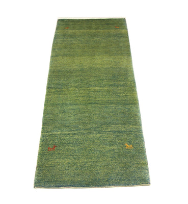 Tappeto corsia Tappeto Gabbeh - Persero - 233 x 84 cm - verde