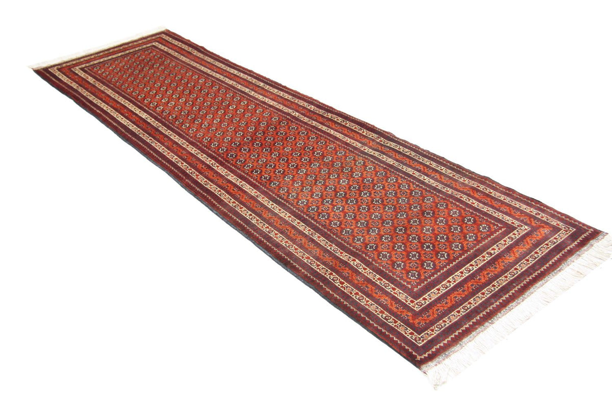 Tappeto corsia Tappeto afgano - Bukhara - 290 x 89 cm - rosso
