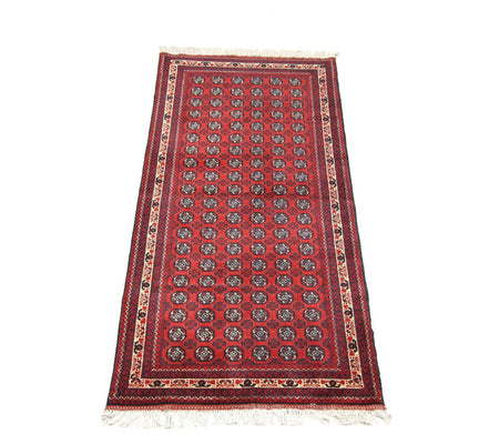 Tappeto corsia Tappeto afgano - Bukhara - 258 x 87 cm - rosso