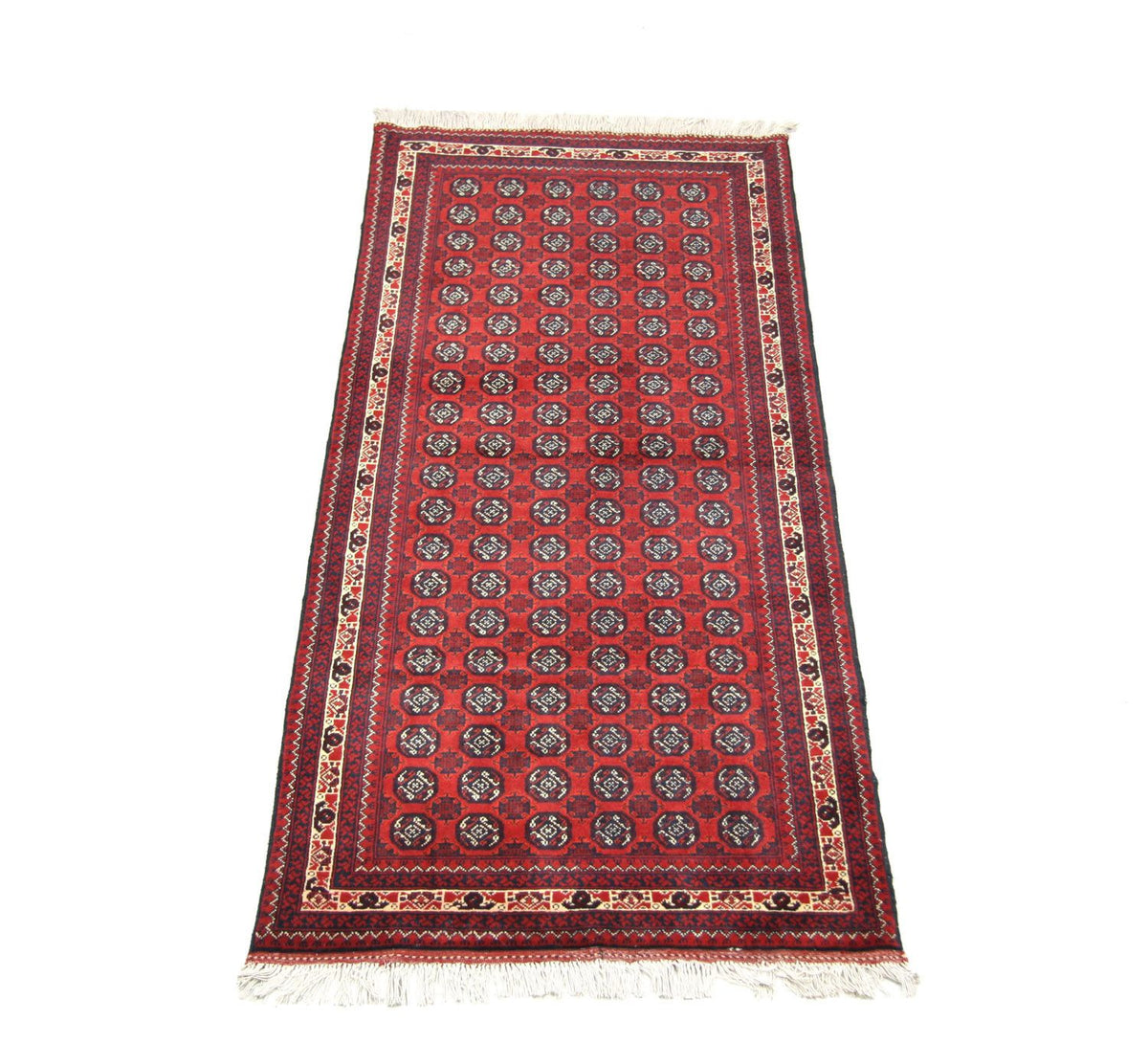 Tappeto corsia Tappeto afgano - Bukhara - 258 x 87 cm - rosso
