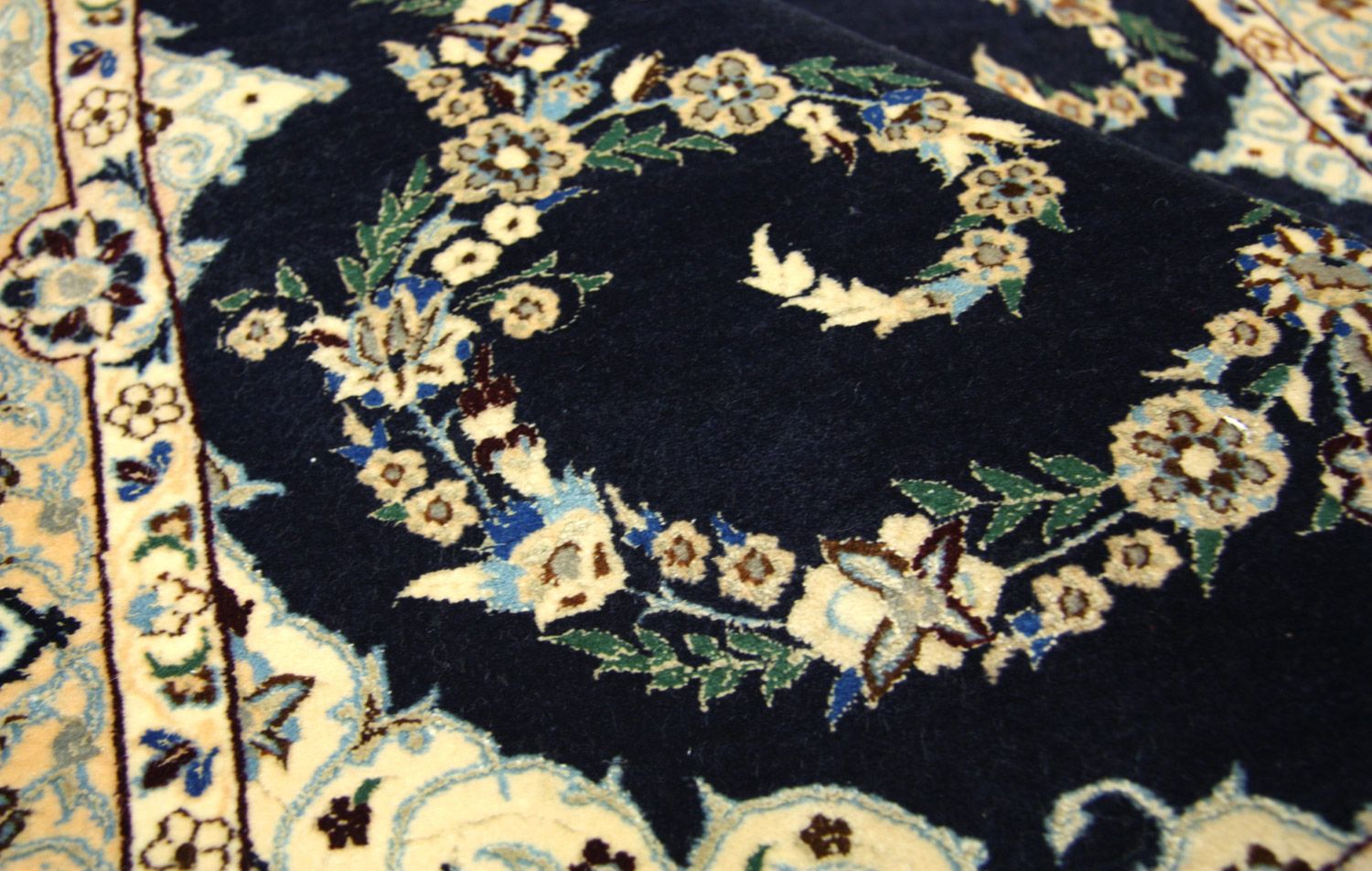 Tappeto Persero - Nain - Premio - 114 x 83 cm - blu scuro