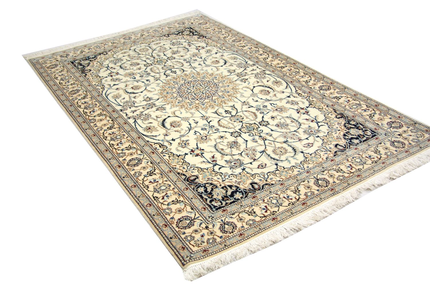 Tappeto Persero - Nain - Premio - 205 x 125 cm - bianco naturale