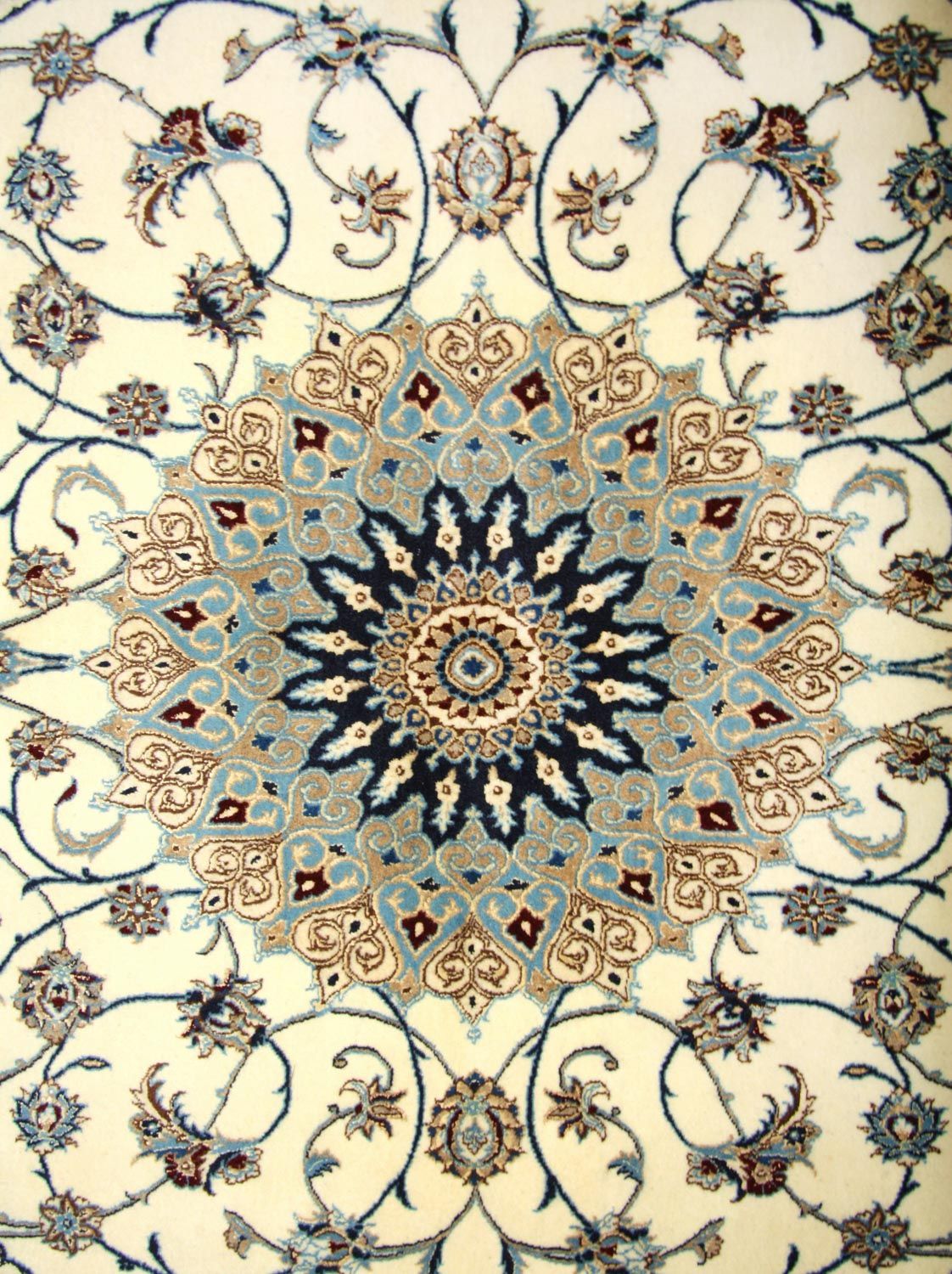 Tappeto Persero - Nain - Premio - 205 x 125 cm - bianco naturale