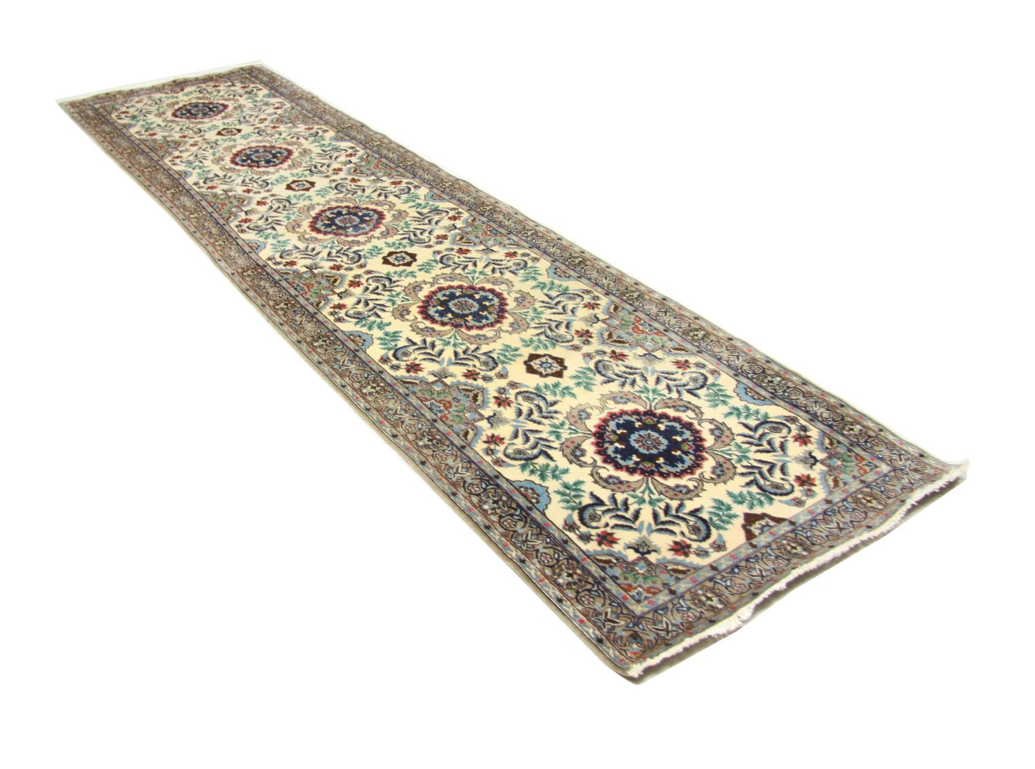 Tappeto corsia Tappeto Persero - Isfahan - Premio - 305 x 80 cm - beige