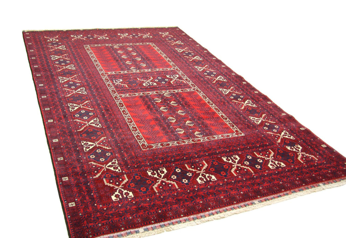 Tappeto afgano - 244 x 157 cm - rosso