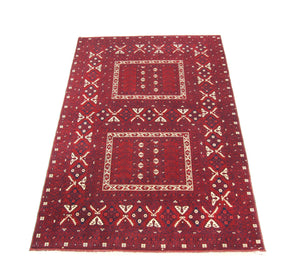 Tappeto afgano - 250 x 157 cm - rosso