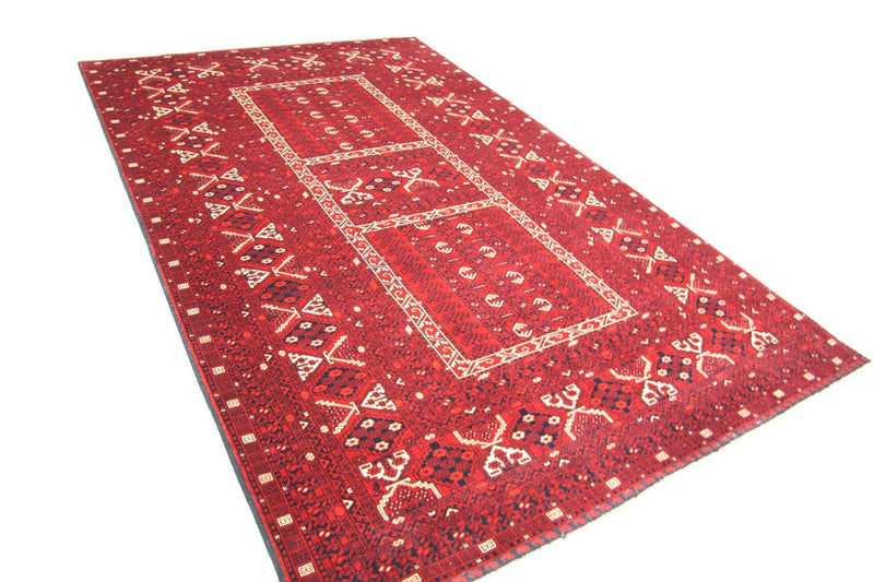 Tappeto afgano - 252 x 166 cm - rosso