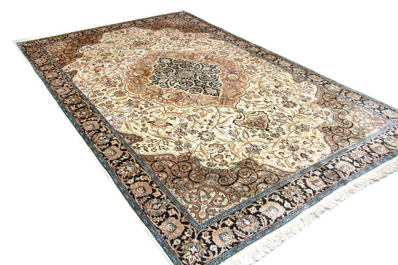 Tappeto di seta - Seta del Kashmir - 272 x 177 cm - beige