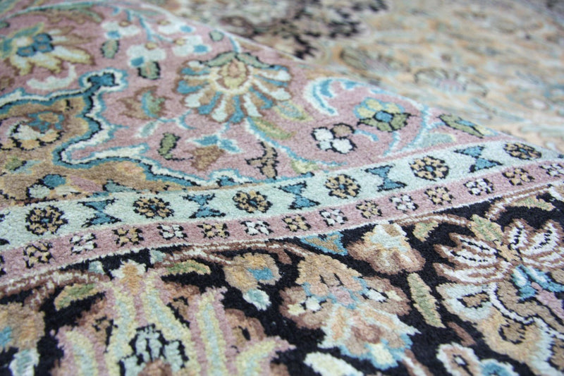 Tappeto di seta - Seta del Kashmir - 290 x 185 cm - blu