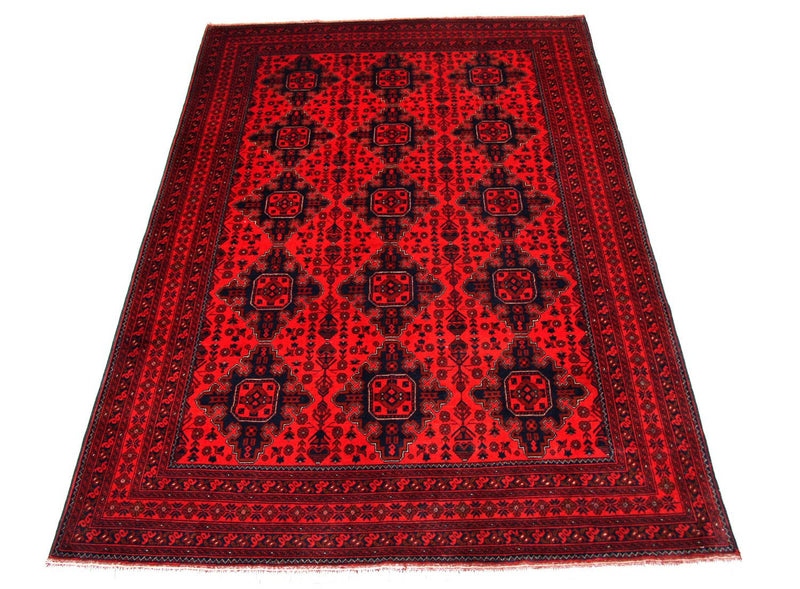 Tappeto afgano - Kunduz - 292 x 197 cm - rosso