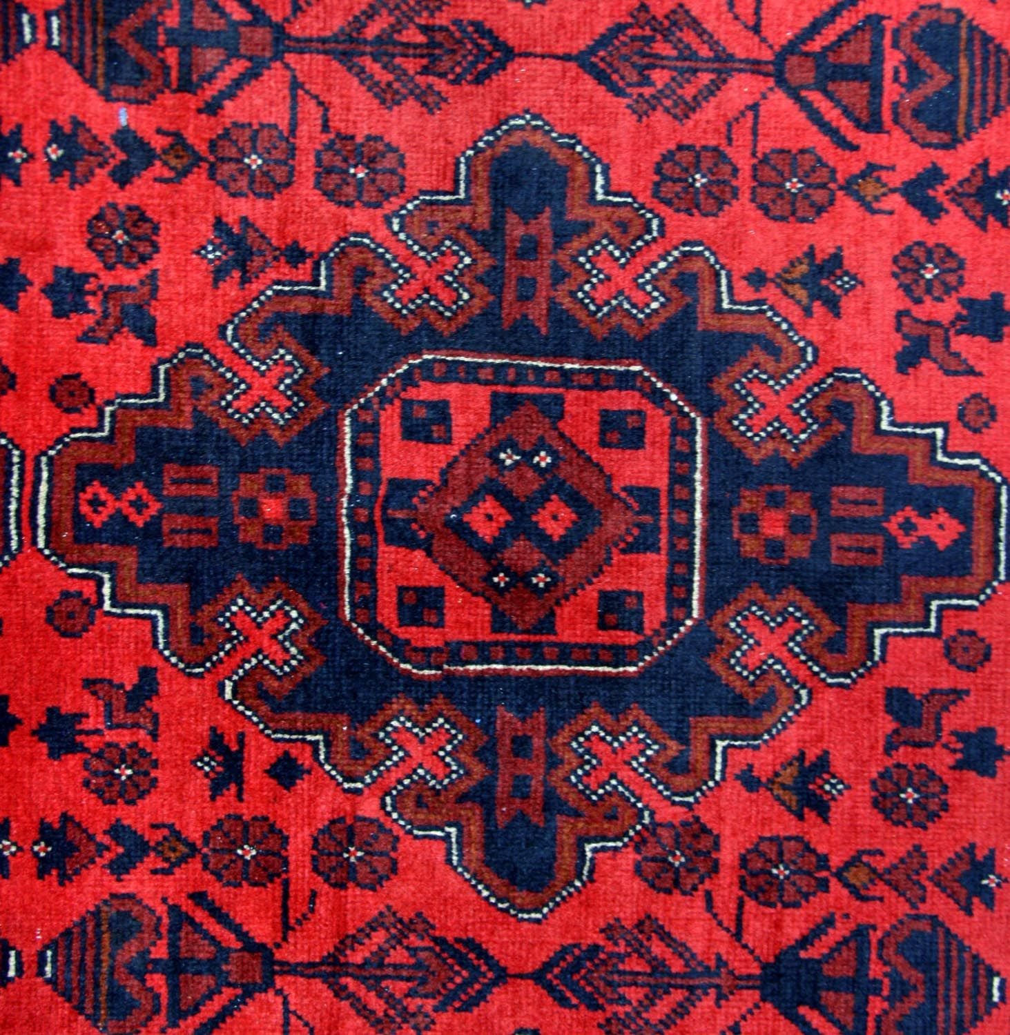 Tappeto afgano - Kunduz - 292 x 197 cm - rosso