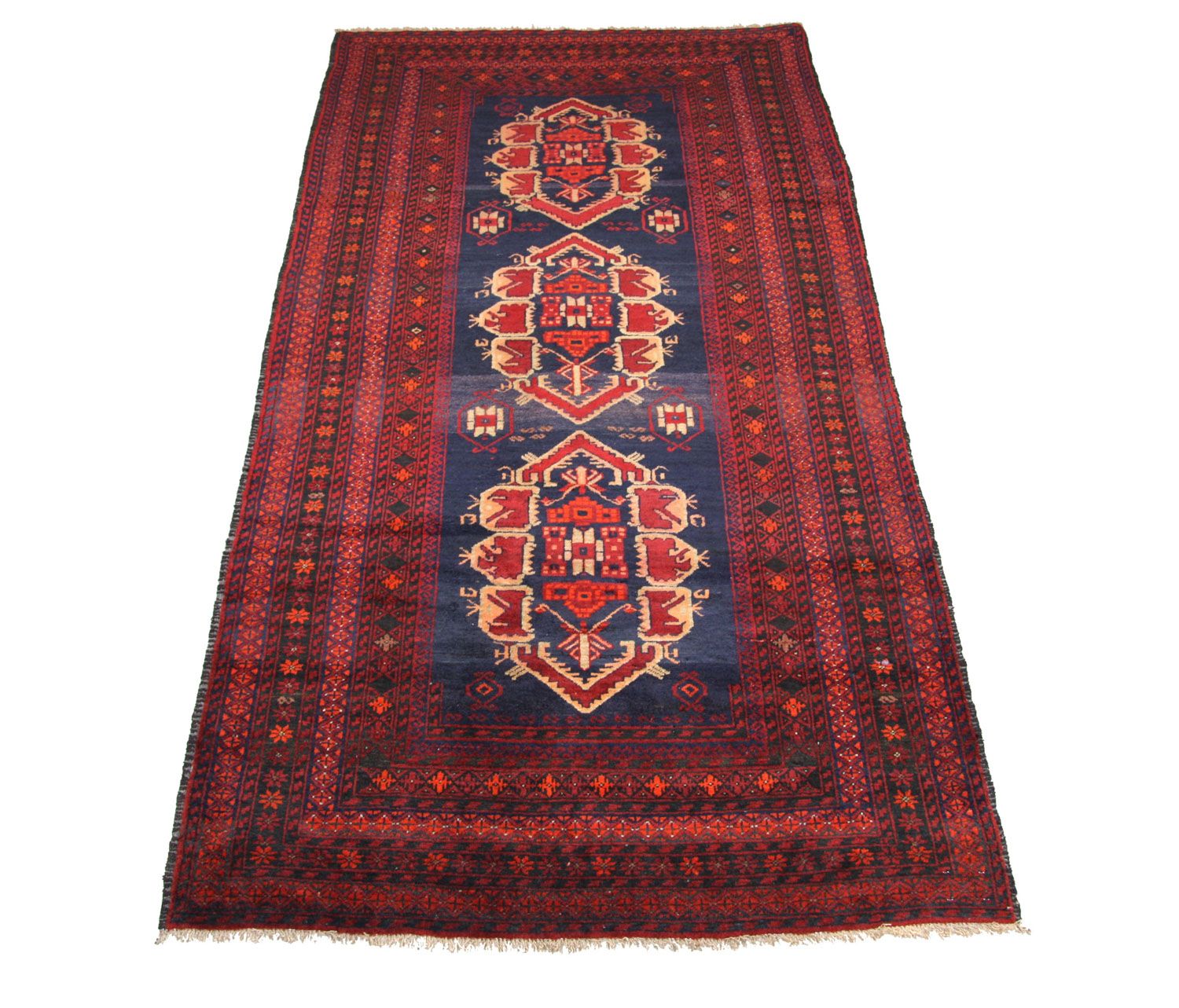 Tappeto corsia Tappeto Belutsch - 294 x 142 cm - blu