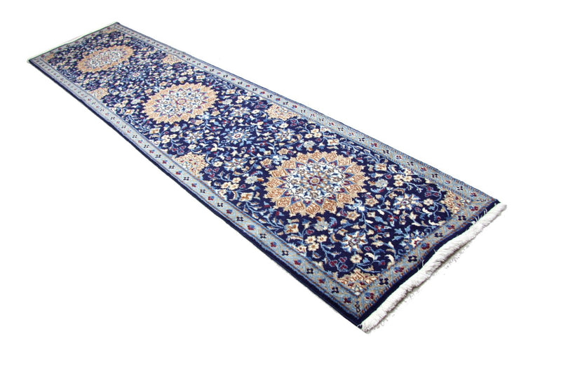 Tappeto corsia Tappeto Persero - Nain - 340 x 80 cm - blu