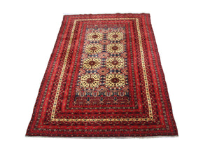 Tappeto afgano - 288 x 195 cm - rosso