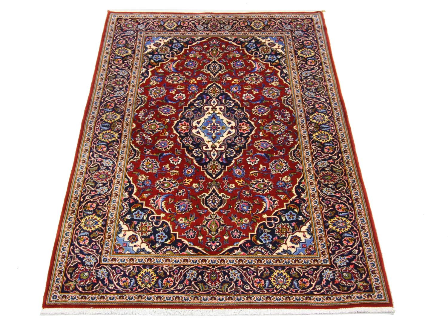 Tappeto Persero - Keshan - 204 x 138 cm - blu