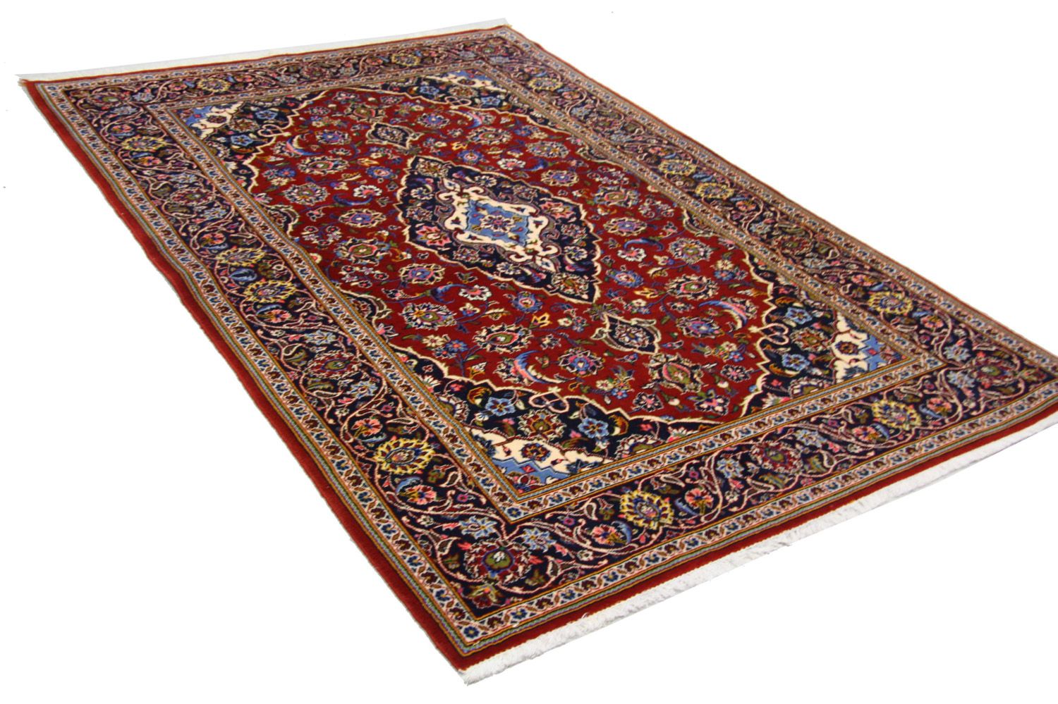 Tappeto Persero - Keshan - 204 x 138 cm - blu
