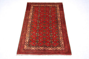 Tappeto afgano - 196 x 126 cm - rosso