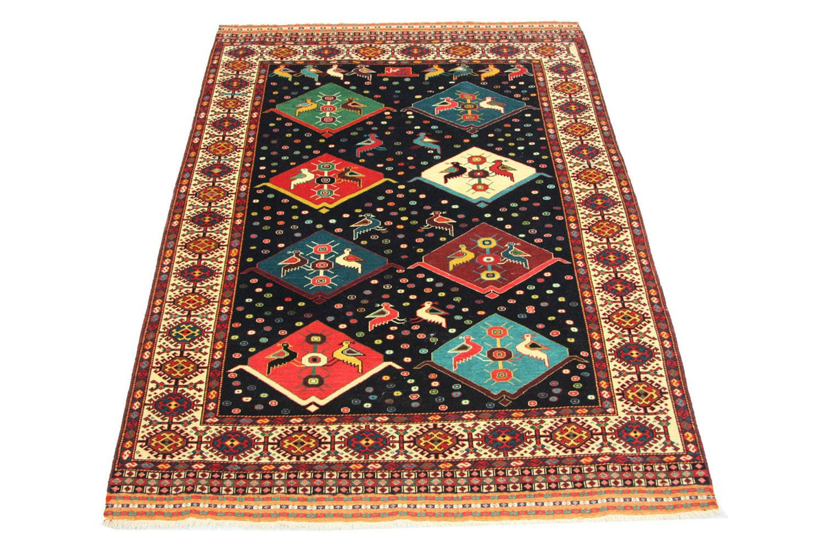 Tappeto Turkaman quadrato  - 158 x 132 cm - blu