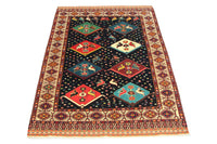 Tappeto Turkaman quadrato  - 158 x 132 cm - blu