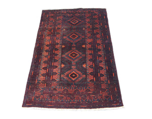 Tappeto afgano - 208 x 123 cm - blu
