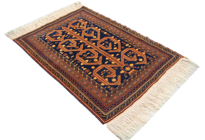 Tappeto afgano - 140 x 95 cm - blu