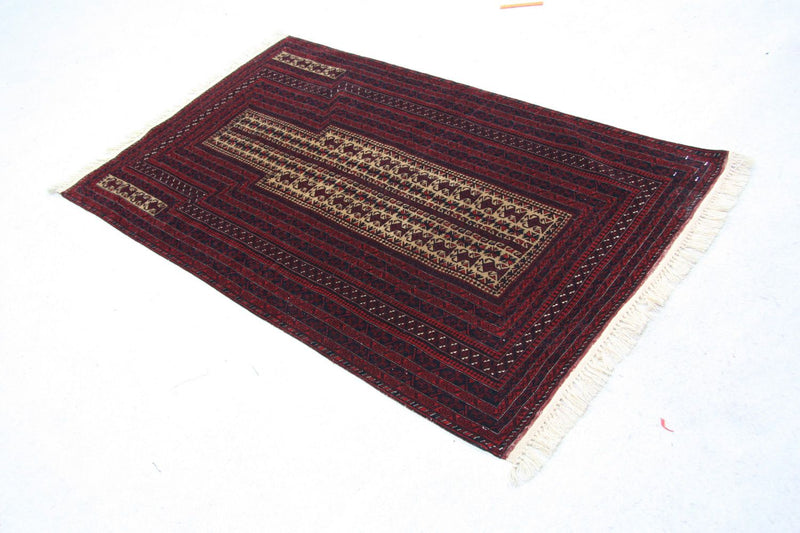 Tappeto afgano - 142 x 90 cm - marrone