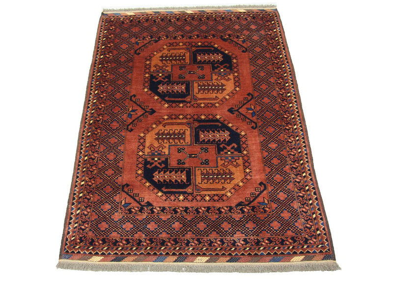 Tappeto afgano - 142 x 104 cm - marrone