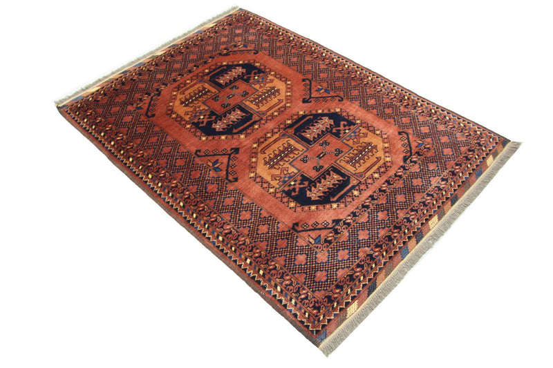 Tappeto afgano - 142 x 104 cm - marrone