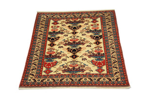 Tappeto afgano - 135 x 114 cm - beige