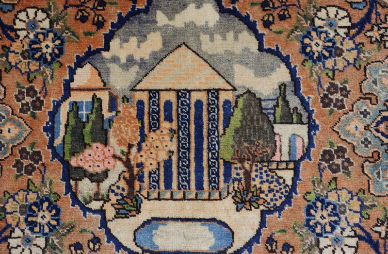 Tappeto Persero - Tabriz - 186 x 133 cm - blu