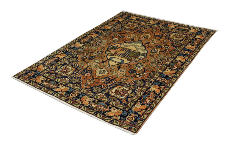 Tappeto Persero - Tabriz - 186 x 133 cm - blu