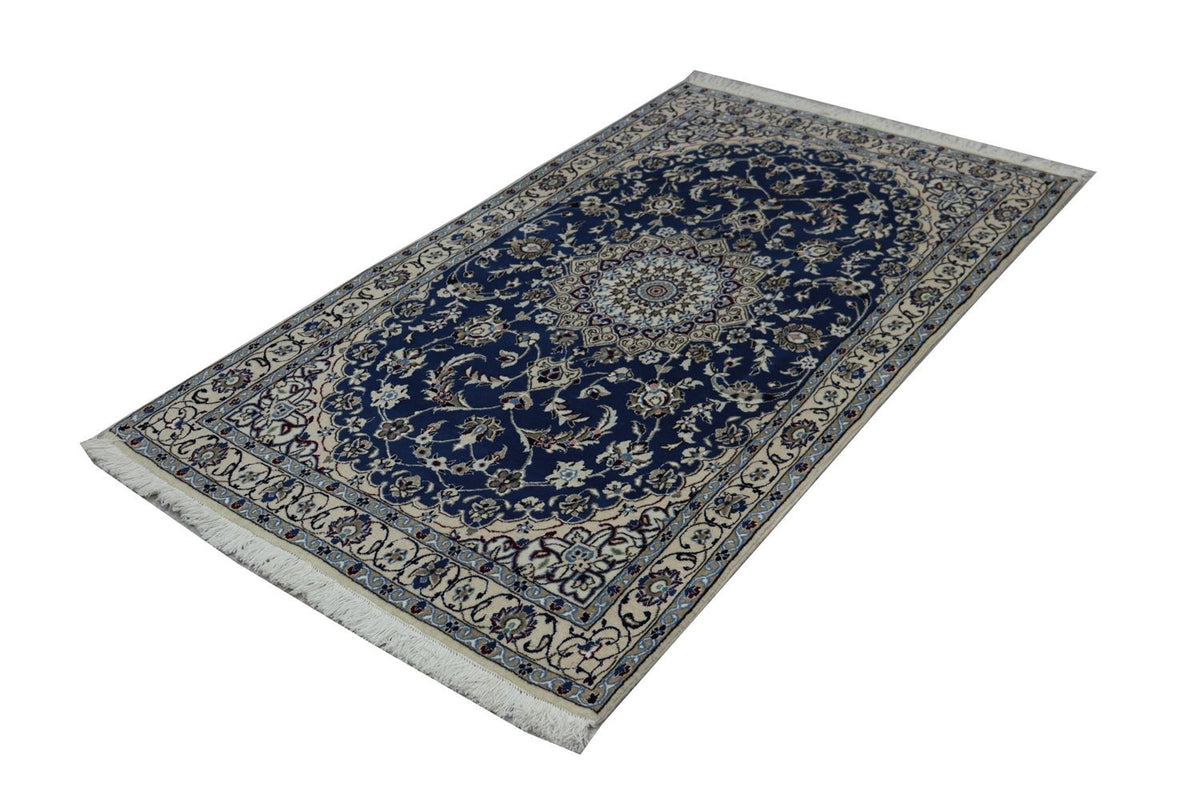 Tappeto corsia Tappeto Persero - Nain - Reale - 180 x 106 cm - blu scuro