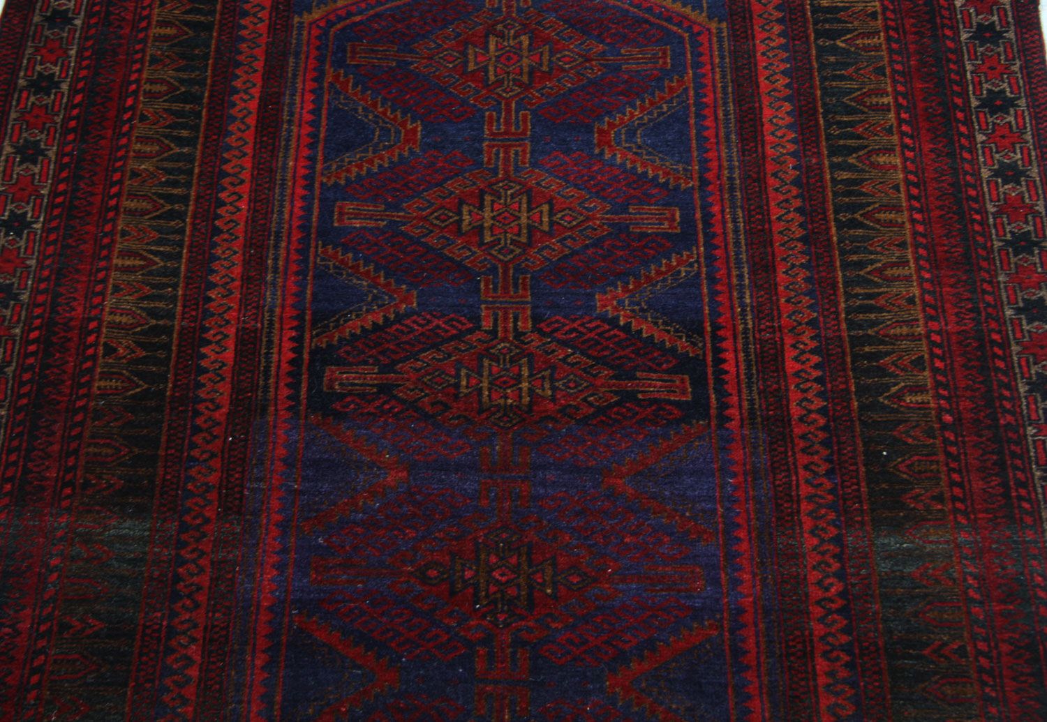 Tappeto Belutsch - 151 x 107 cm - blu