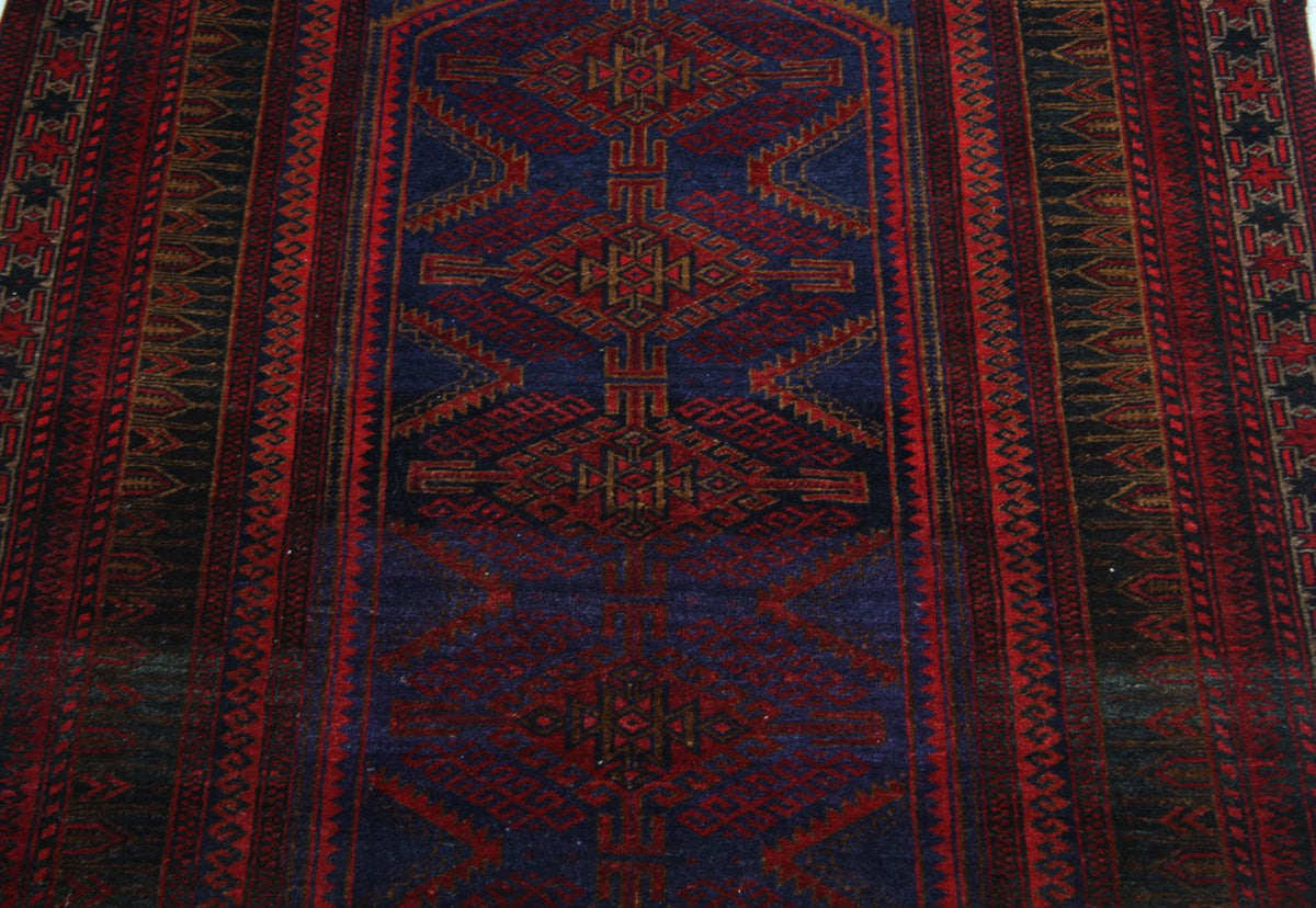 Tappeto Belutsch - 151 x 107 cm - blu