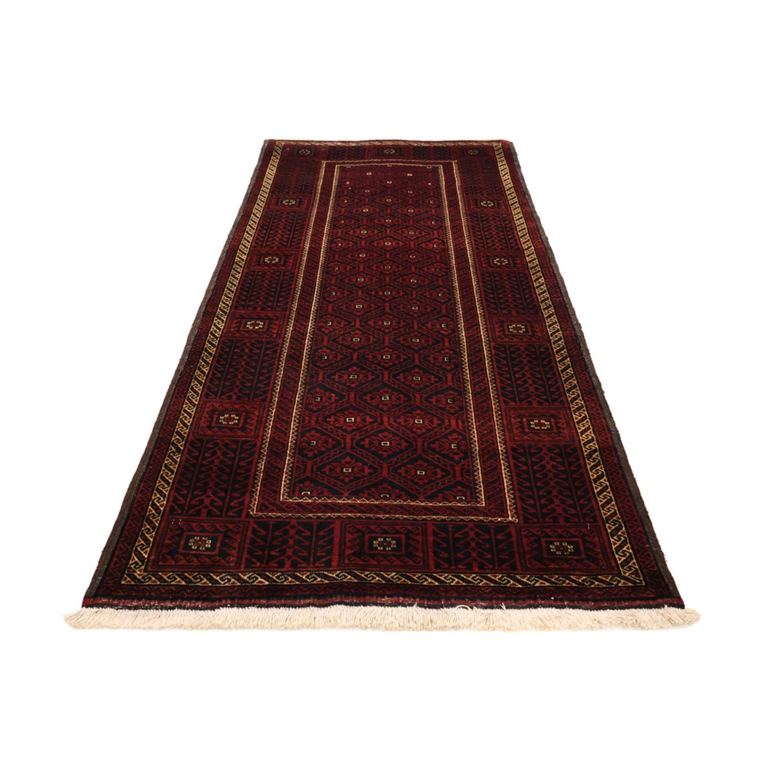 Tappeto corsia Tappeto Belutsch - 203 x 101 cm - rosso scuro