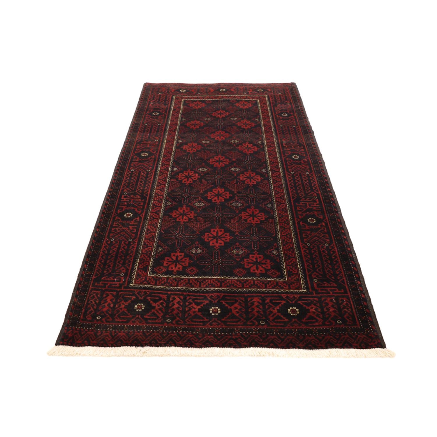 Tappeto corsia Tappeto Belutsch - 193 x 104 cm - rosso scuro