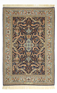 Tappeto Persero - Isfahan - Premio - Ordito di seta - 170 x 112 cm - beige scuro