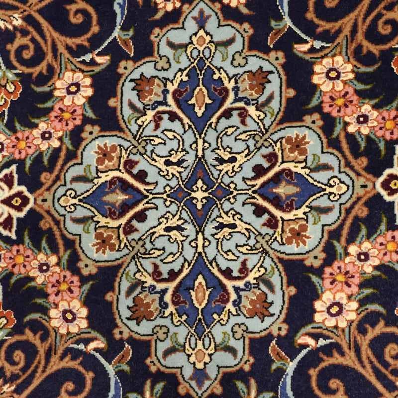 Tappeto Persero - Isfahan - Premio - Ordito di seta - 170 x 112 cm - beige scuro