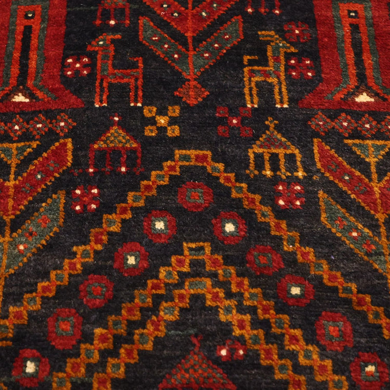Tappeto corsia Tappeto Belutsch - 293 x 108 cm - rosso scuro