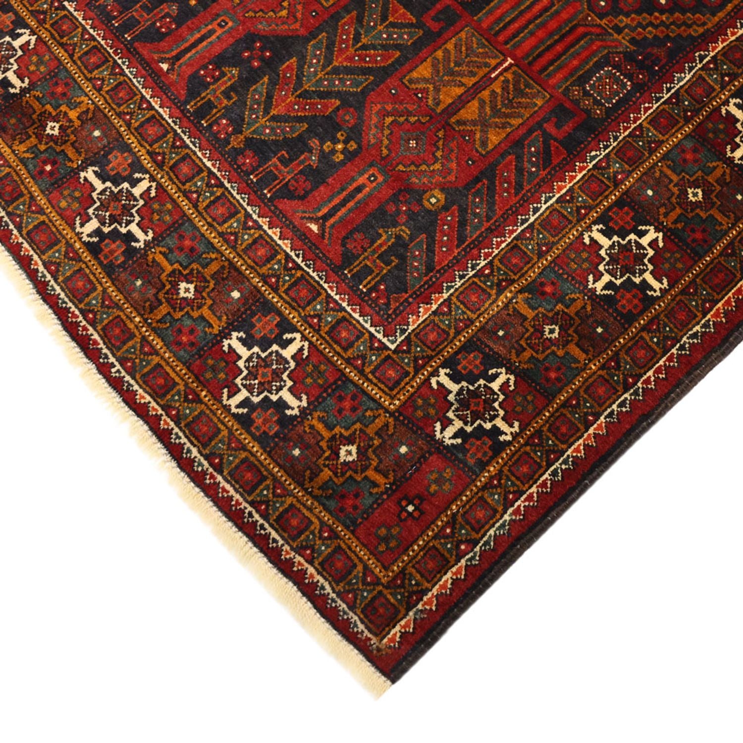 Tappeto corsia Tappeto Belutsch - 293 x 108 cm - rosso scuro