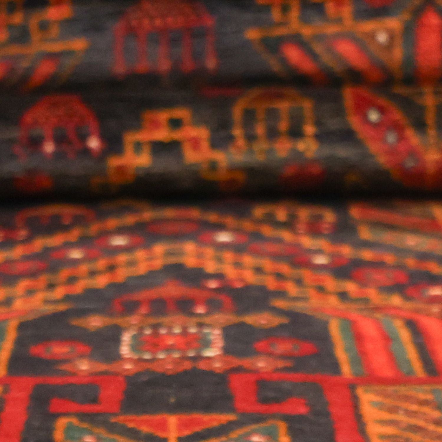 Tappeto corsia Tappeto Belutsch - 293 x 108 cm - rosso scuro