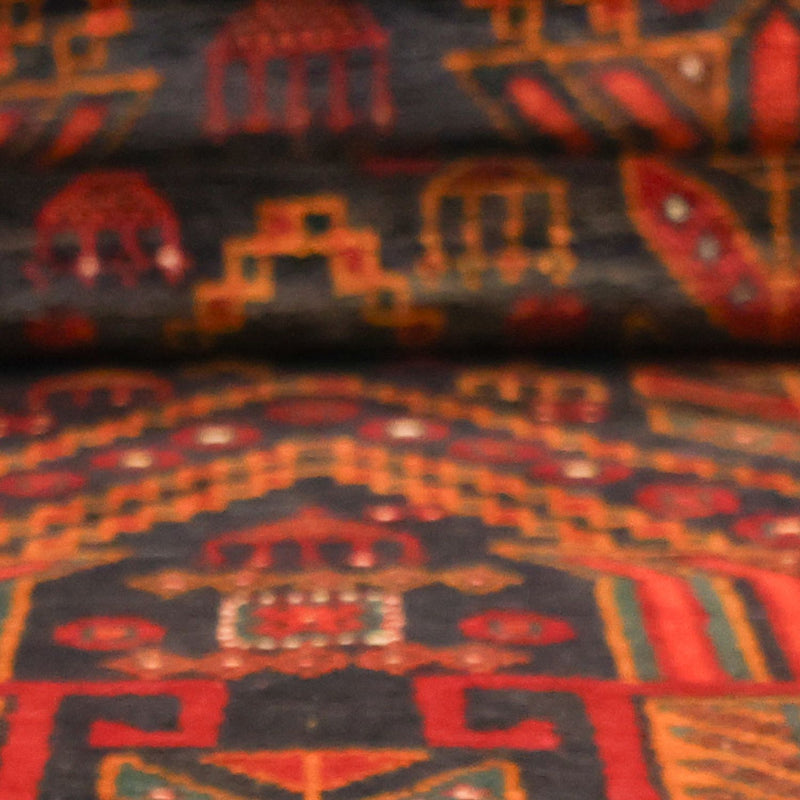 Tappeto corsia Tappeto Belutsch - 293 x 108 cm - rosso scuro