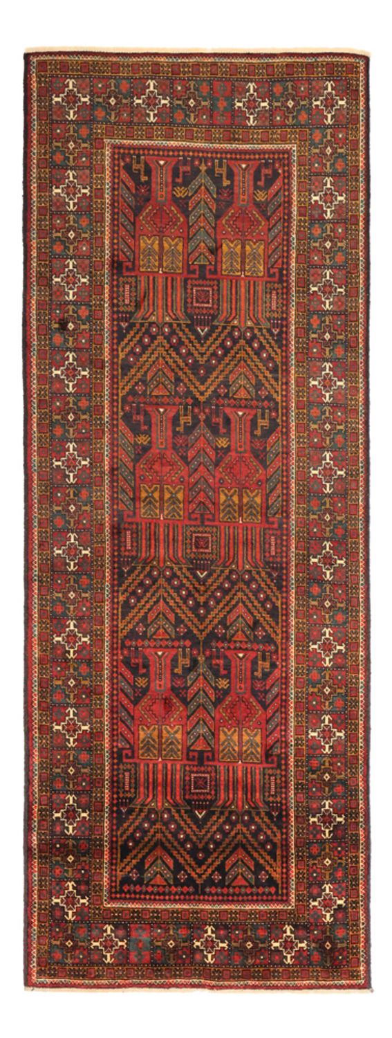 Tappeto corsia Tappeto Belutsch - 297 x 107 cm - rosso scuro
