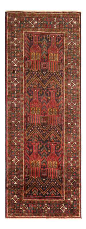 Tappeto corsia Tappeto Belutsch - 297 x 107 cm - rosso scuro