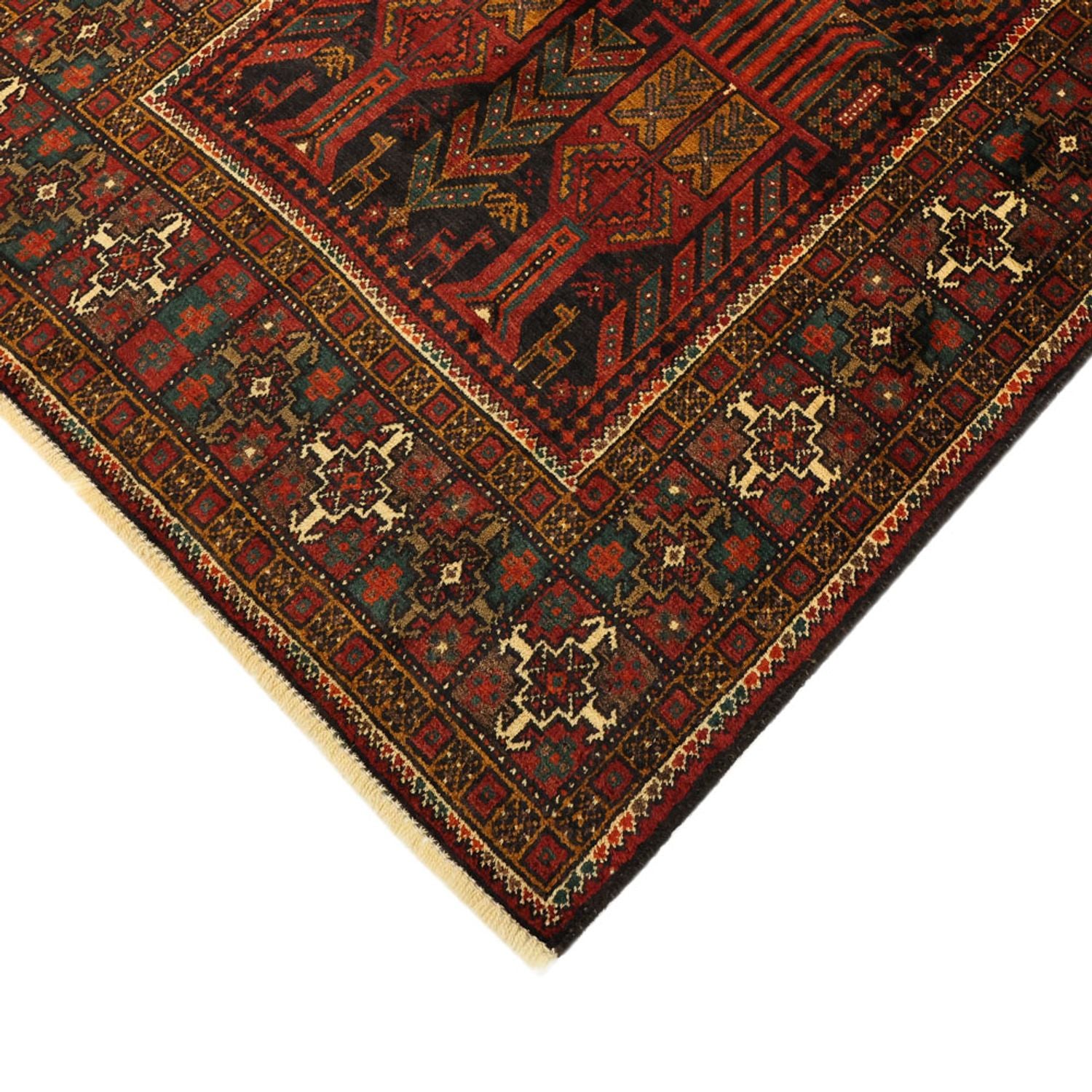Tappeto corsia Tappeto Belutsch - 297 x 107 cm - rosso scuro