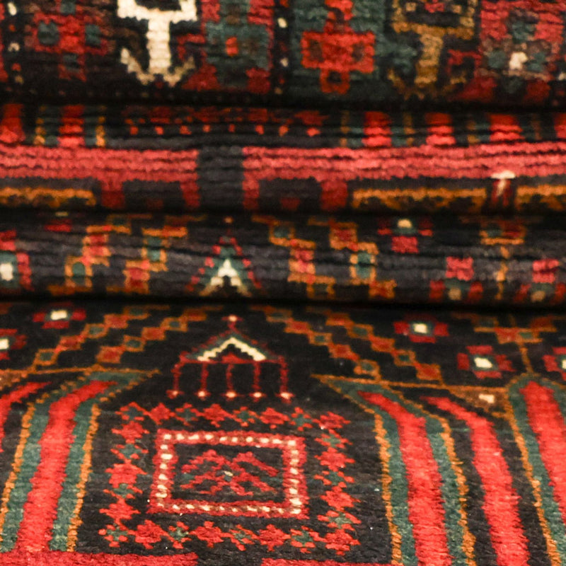 Tappeto corsia Tappeto Belutsch - 297 x 107 cm - rosso scuro