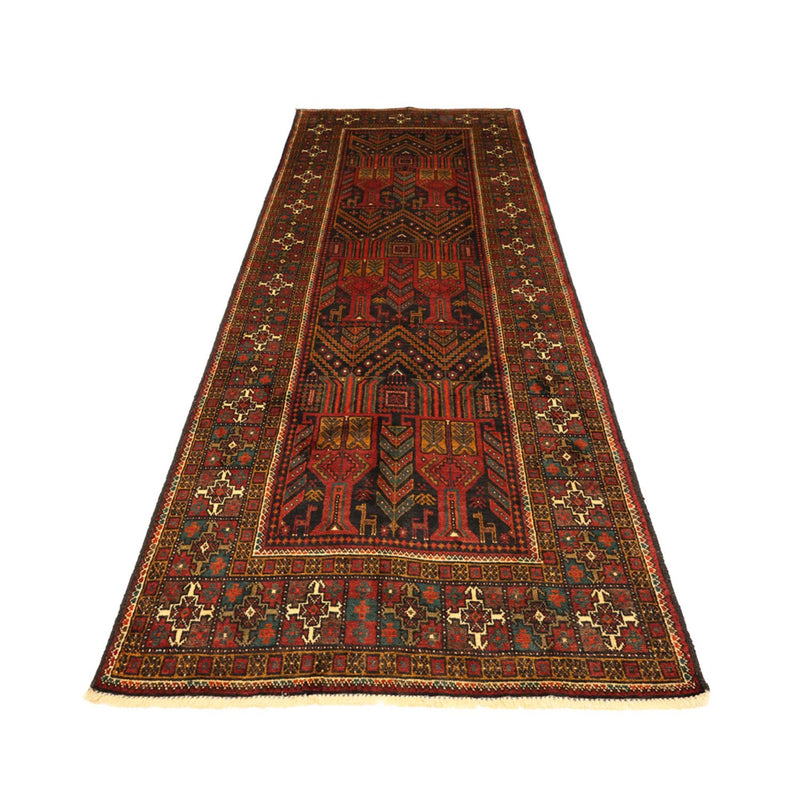 Tappeto corsia Tappeto Belutsch - 297 x 107 cm - rosso scuro