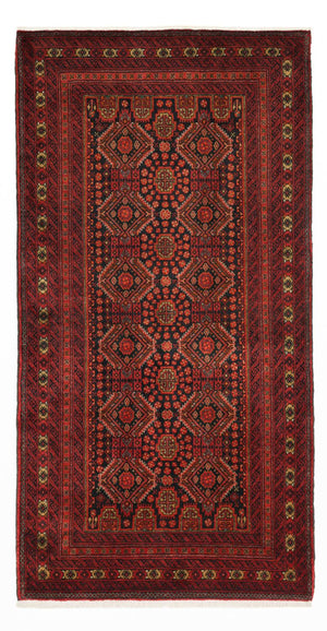 Tappeto corsia Tappeto Belutsch - 223 x 115 cm - rosso scuro