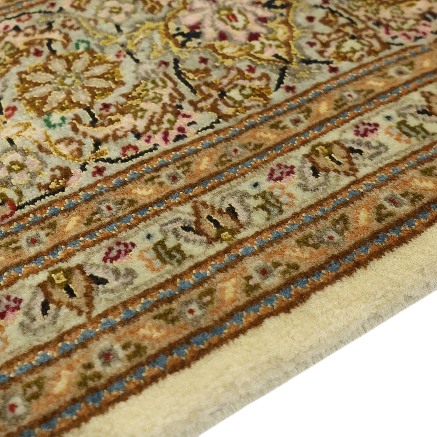 Tappeto Persero - Tabriz - Reale - Reale - 207 x 151 cm - beige scuro