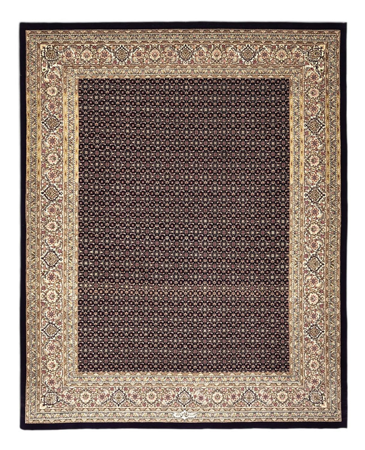 Tappeto Persero - Tabriz - Reale - Reale - 194 x 153 cm - beige scuro